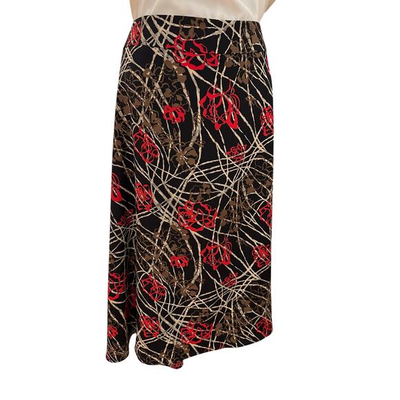 Sag Harbor Plus Size Skirt Dark Floral Size 14/16 36 Waist - Picture 1 of 6